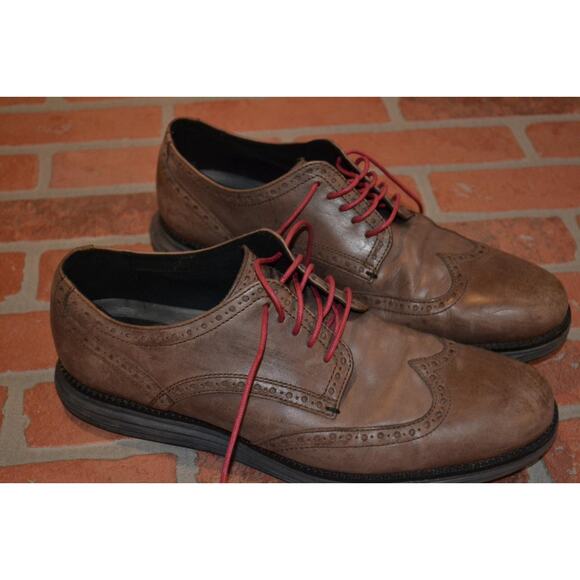 104-a‎ Cole Haan Brown Leather Dress Shoes Loafers Size 10 M Grand.0S Mens main image 6